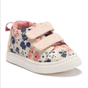 Toms Floral Toddler Lenny Mid Sneaker Sz 3